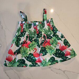 New Janie and Jack Flamingo Tropical top size 8